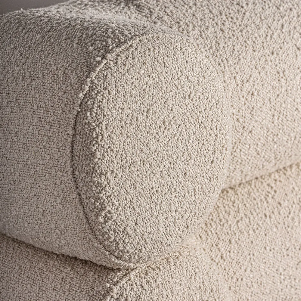 Beds - Off-white pine wood bed in 212x230x106 cm - VICAL