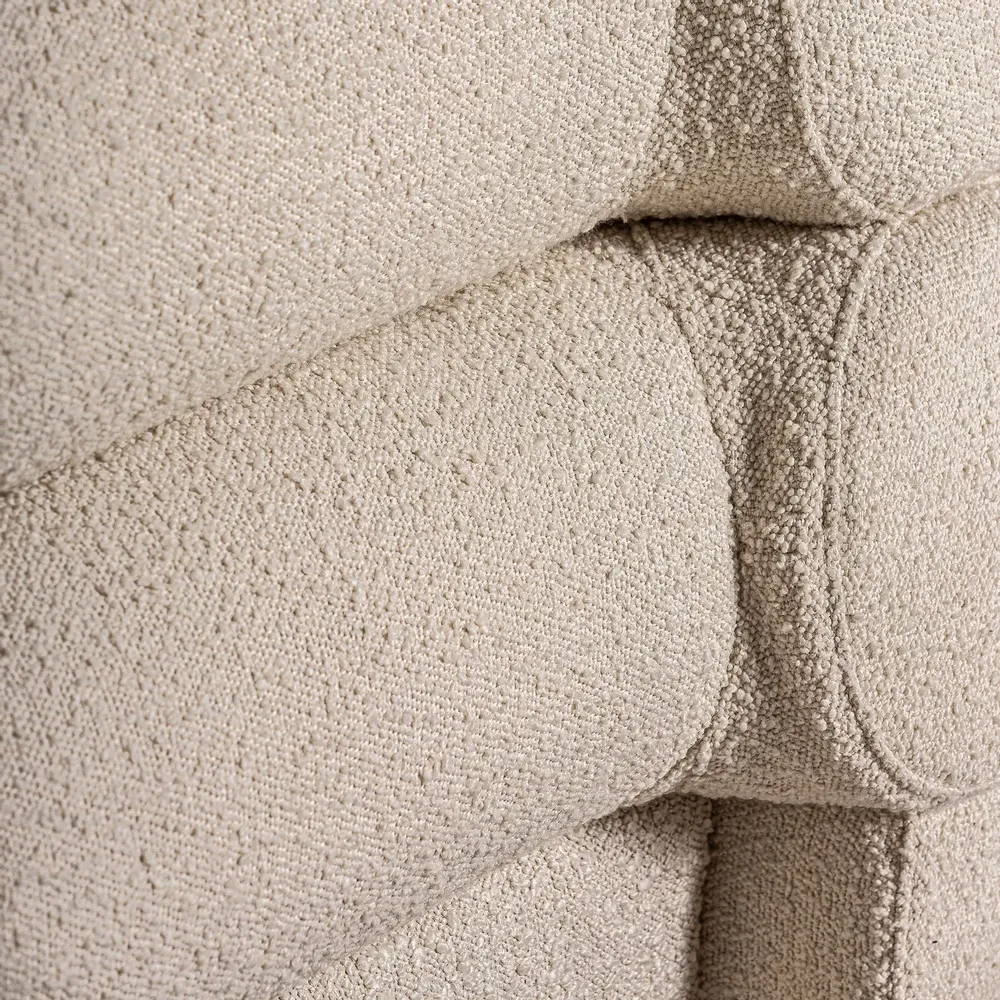 Beds - Off-white pine wood bed in 212x230x106 cm - VICAL