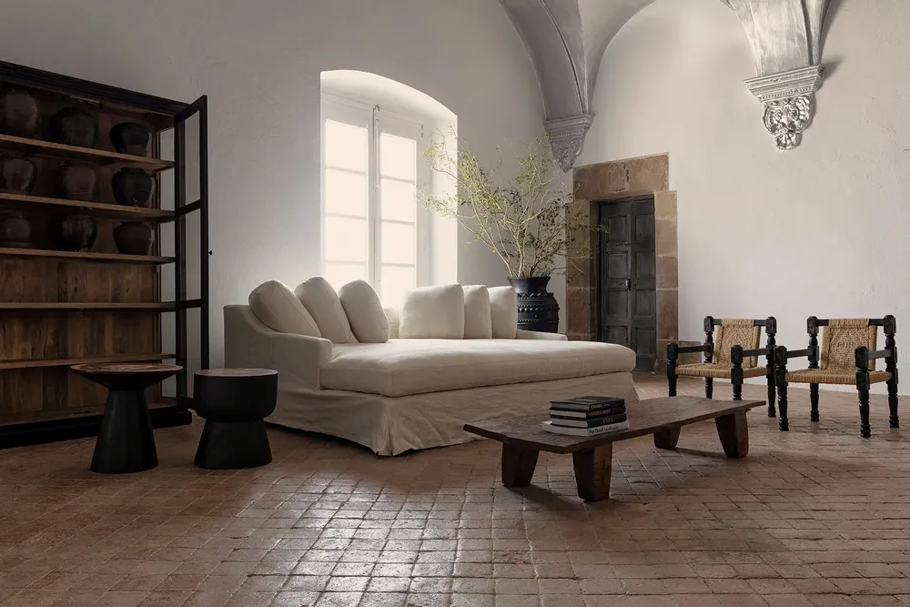 Canapés - Sofa en polyester crème  en 250x175x92 cm - VICAL