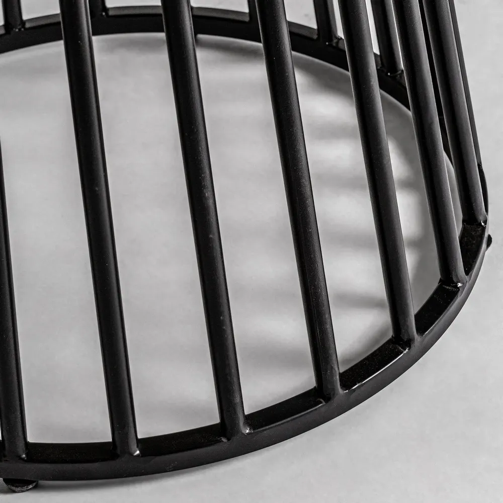 Dining Tables - Black mango wood living room table in 120x120x77 cm - VICAL