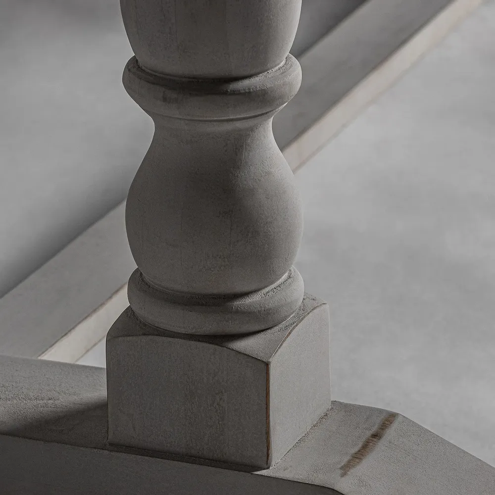 Tables Salle à Manger - Table salon en bois d’orme recyclé blanc  en 200x101x78 cm - VICAL