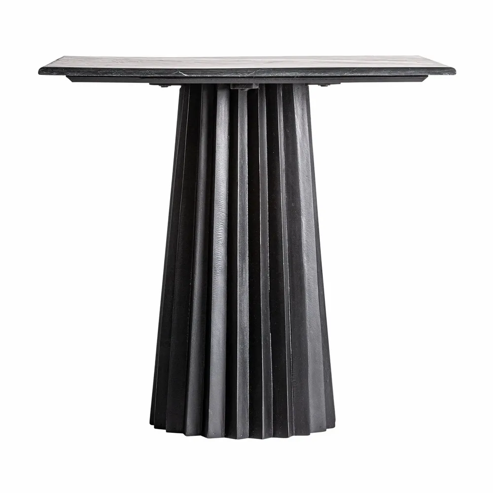 Other tables - Black mango wood bar table in 80x80x75 cm - VICAL