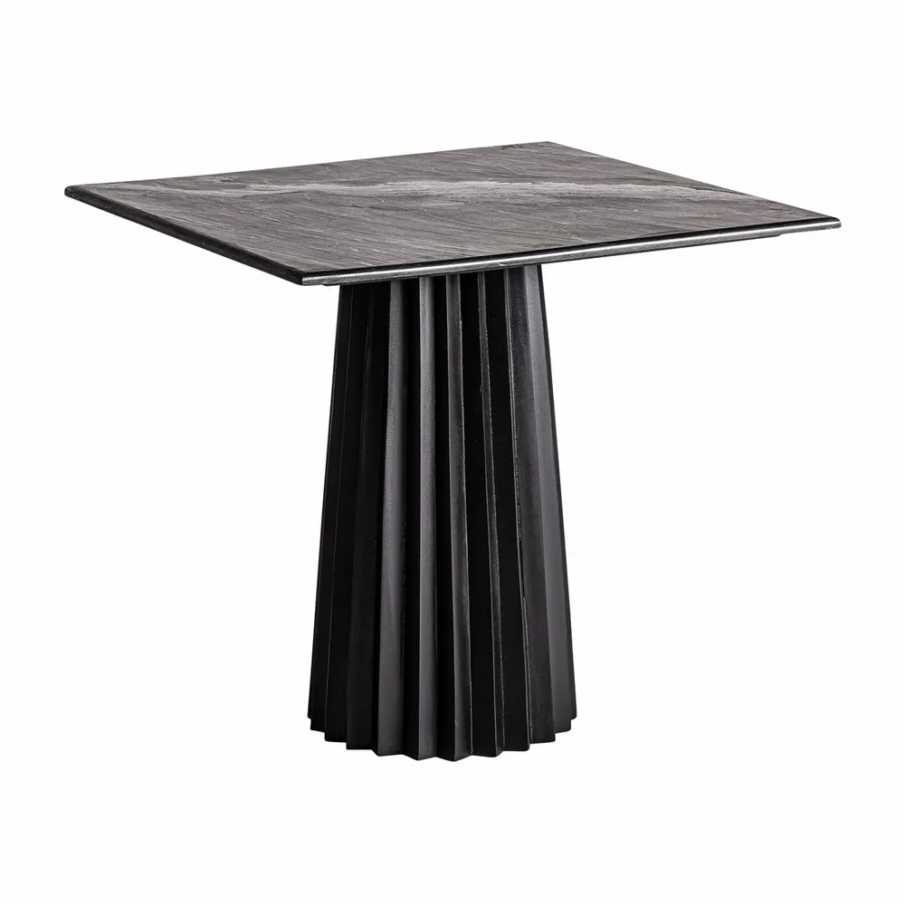 Other tables - Black mango wood bar table in 80x80x75 cm - VICAL