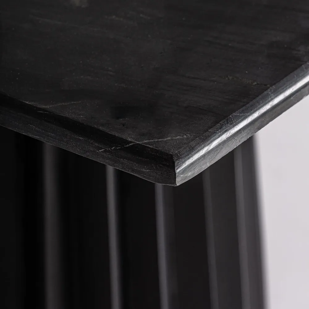 Other tables - Black mango wood bar table in 80x80x75 cm - VICAL