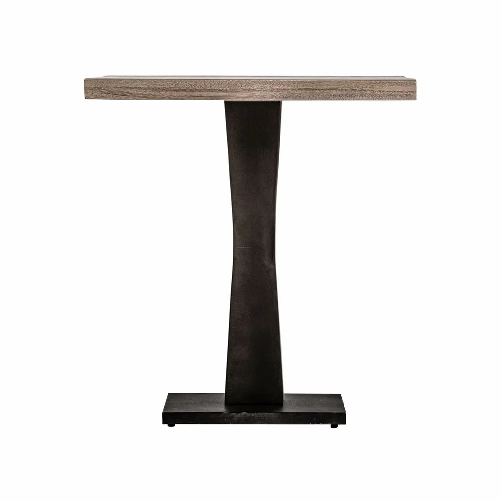 Other tables - Black mango wood bar table in 70x70x76 cm - VICAL