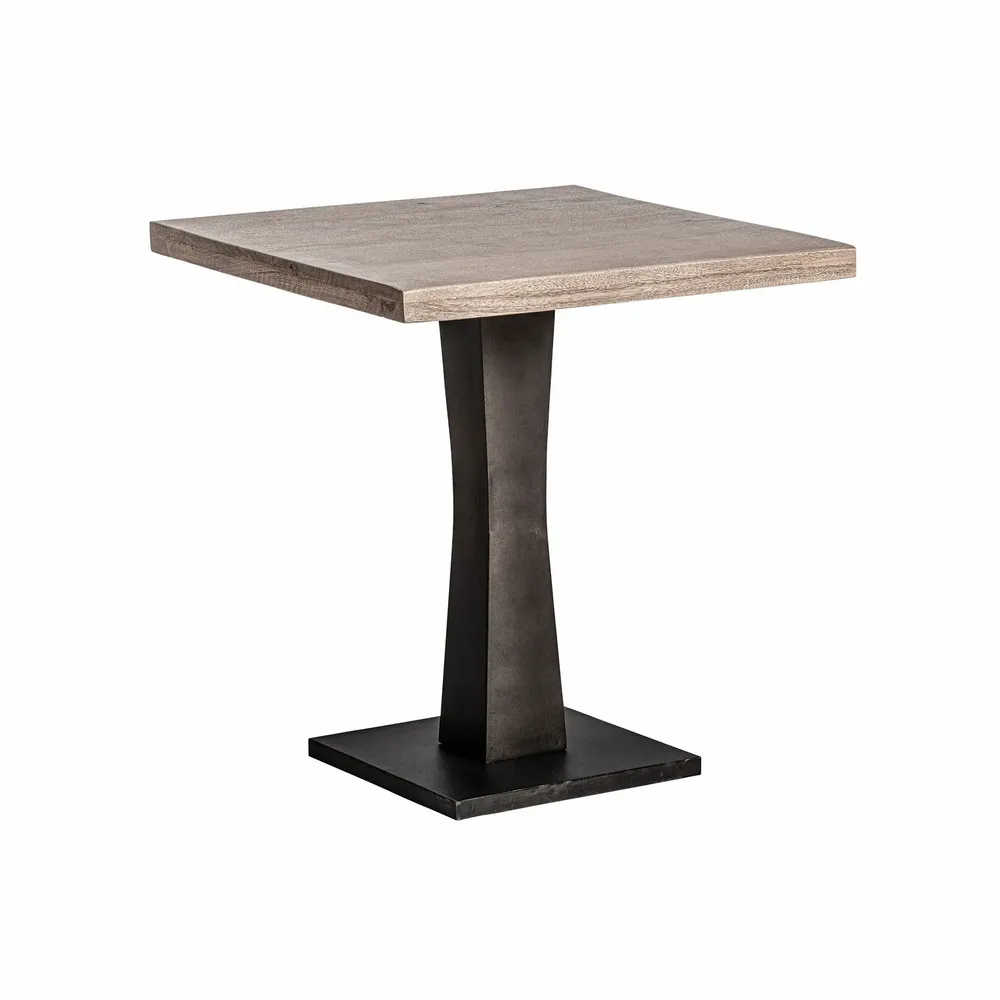 Other tables - Black mango wood bar table in 70x70x76 cm - VICAL