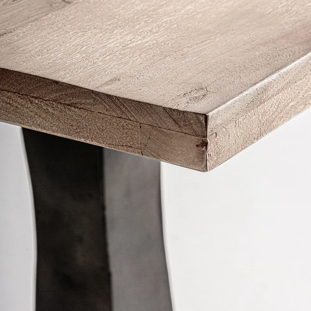 Other tables - Black mango wood bar table in 70x70x76 cm - VICAL