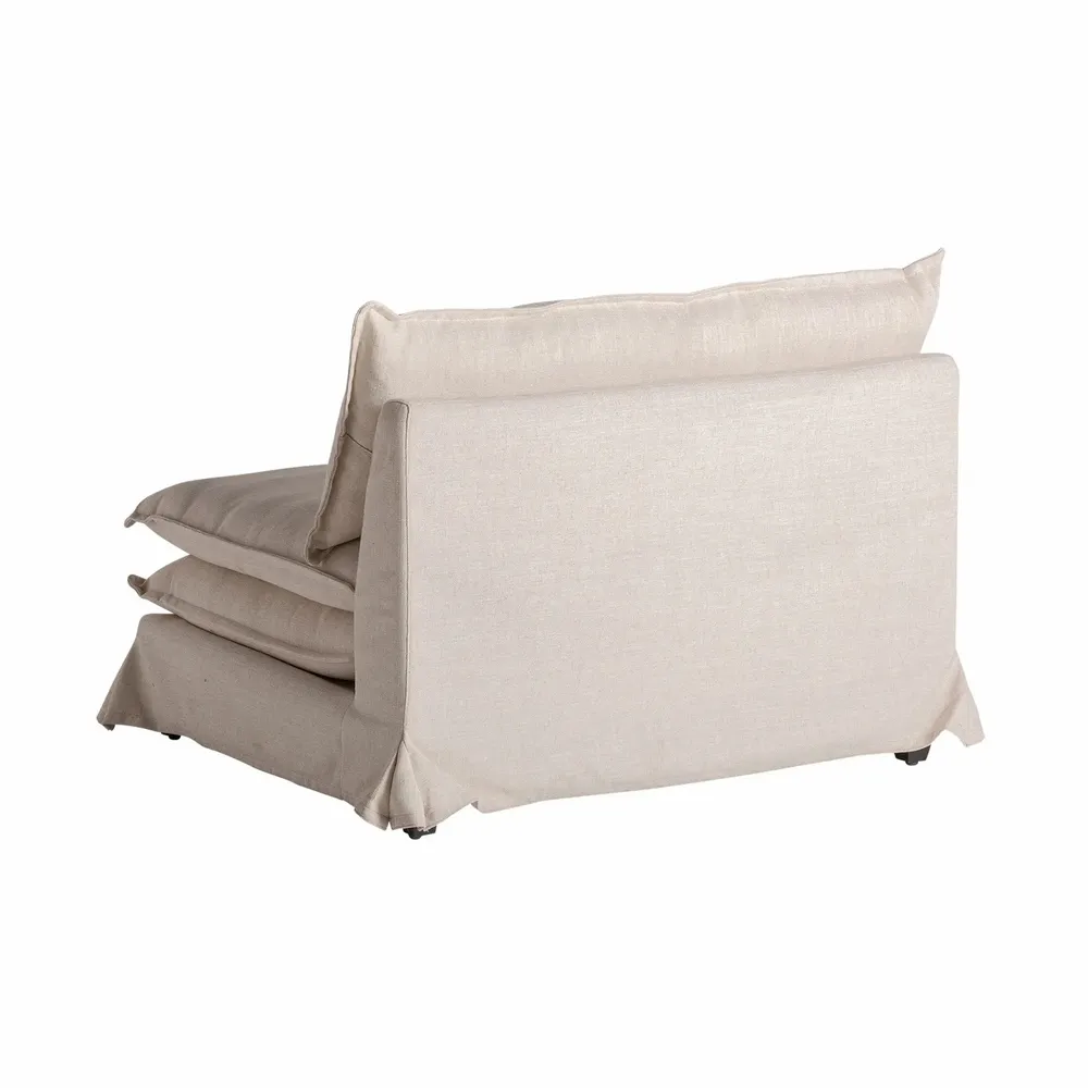 Armchairs - Armchair in off-white pine wood in 115x94x87 cm - VICAL