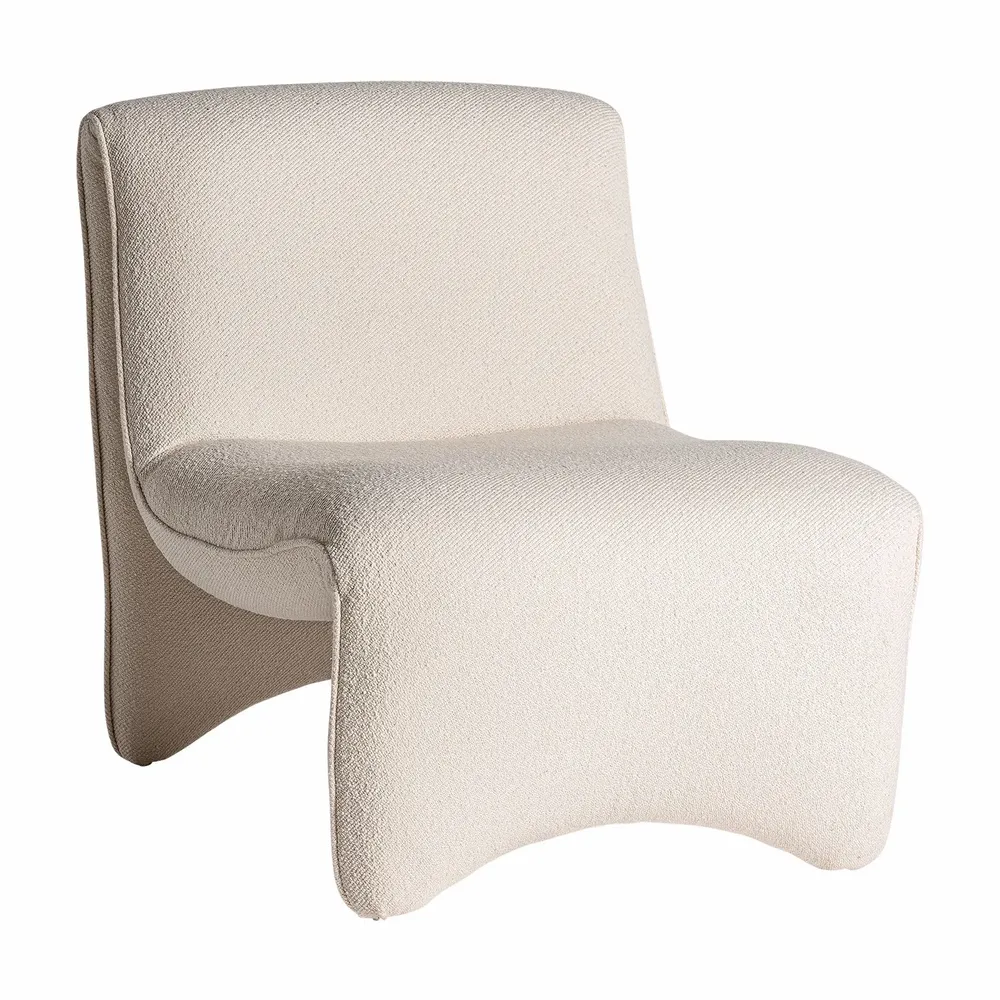 Fauteuils - Fauteuil en bois de pin blanc cassé  en 68x80x73 cm - VICAL