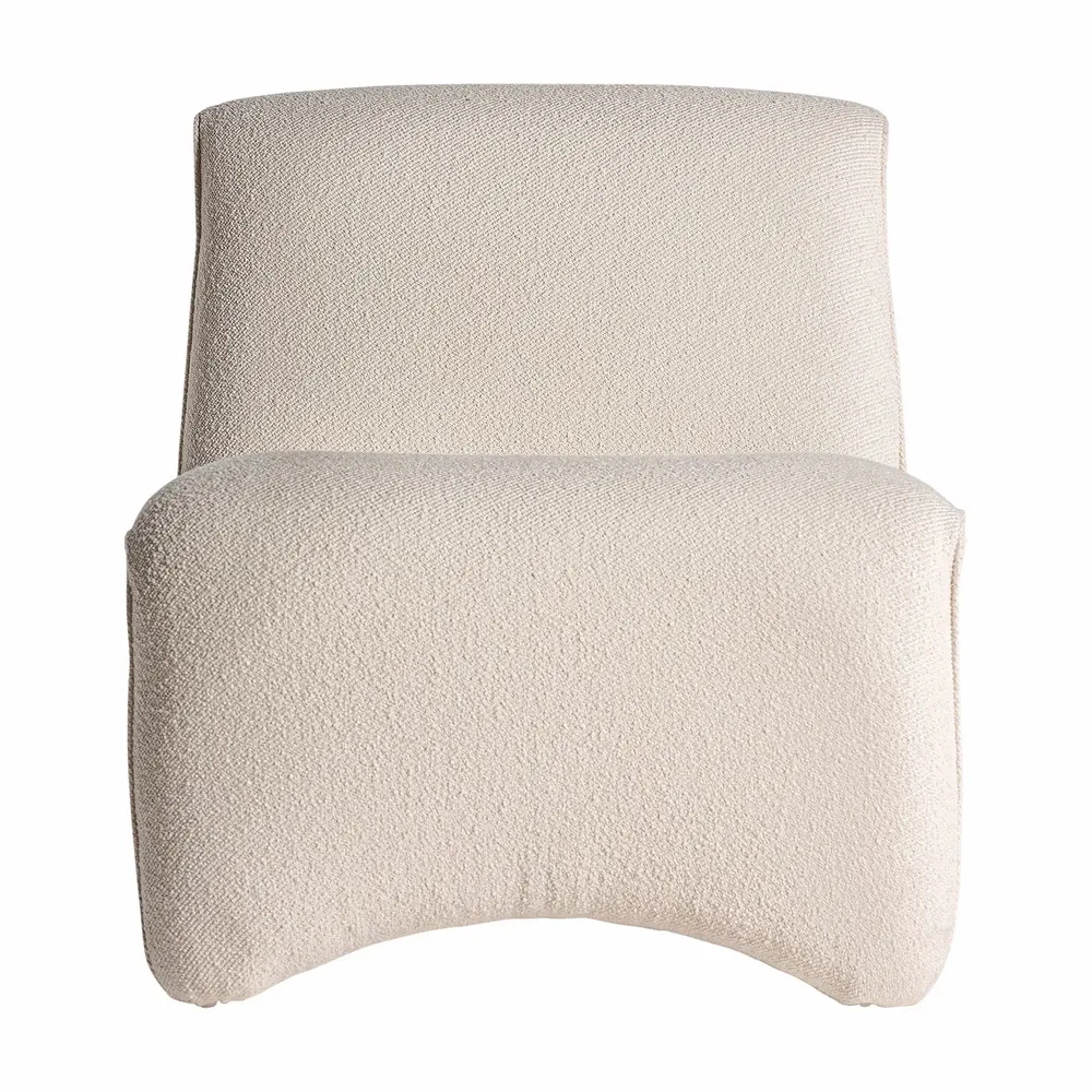 Fauteuils - Fauteuil en bois de pin blanc cassé  en 68x80x73 cm - VICAL