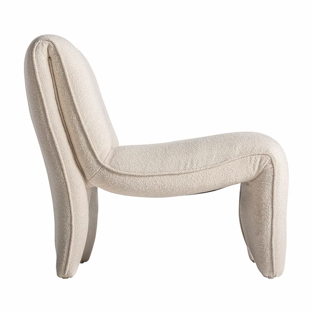 Fauteuils - Fauteuil en bois de pin blanc cassé  en 68x80x73 cm - VICAL