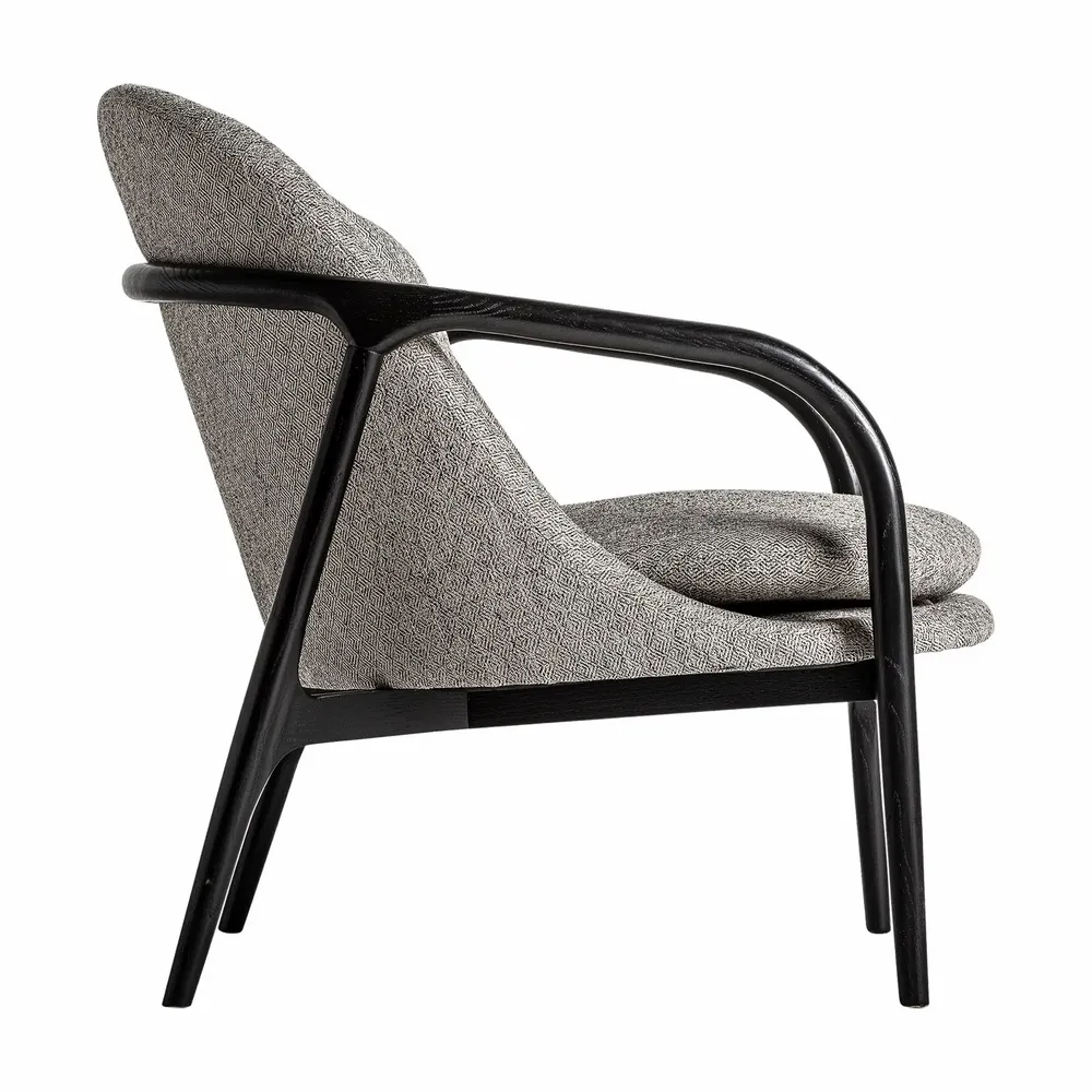 Armchairs - Gray polyester armchair in 68x82x84 cm - VICAL