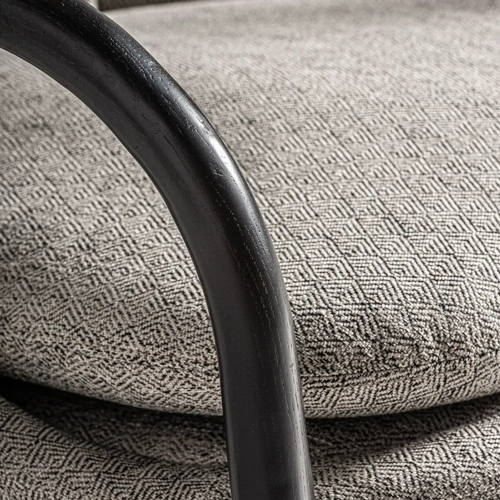 Armchairs - Gray polyester armchair in 68x82x84 cm - VICAL