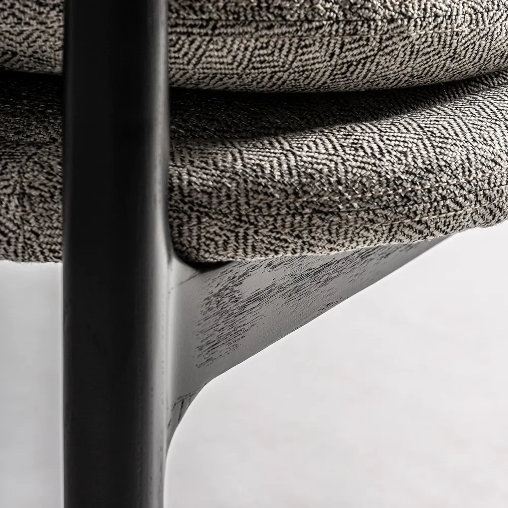 Armchairs - Gray polyester armchair in 68x82x84 cm - VICAL