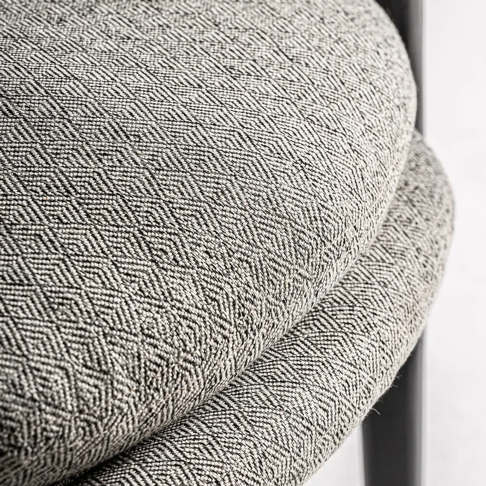 Armchairs - Gray polyester armchair in 68x82x84 cm - VICAL