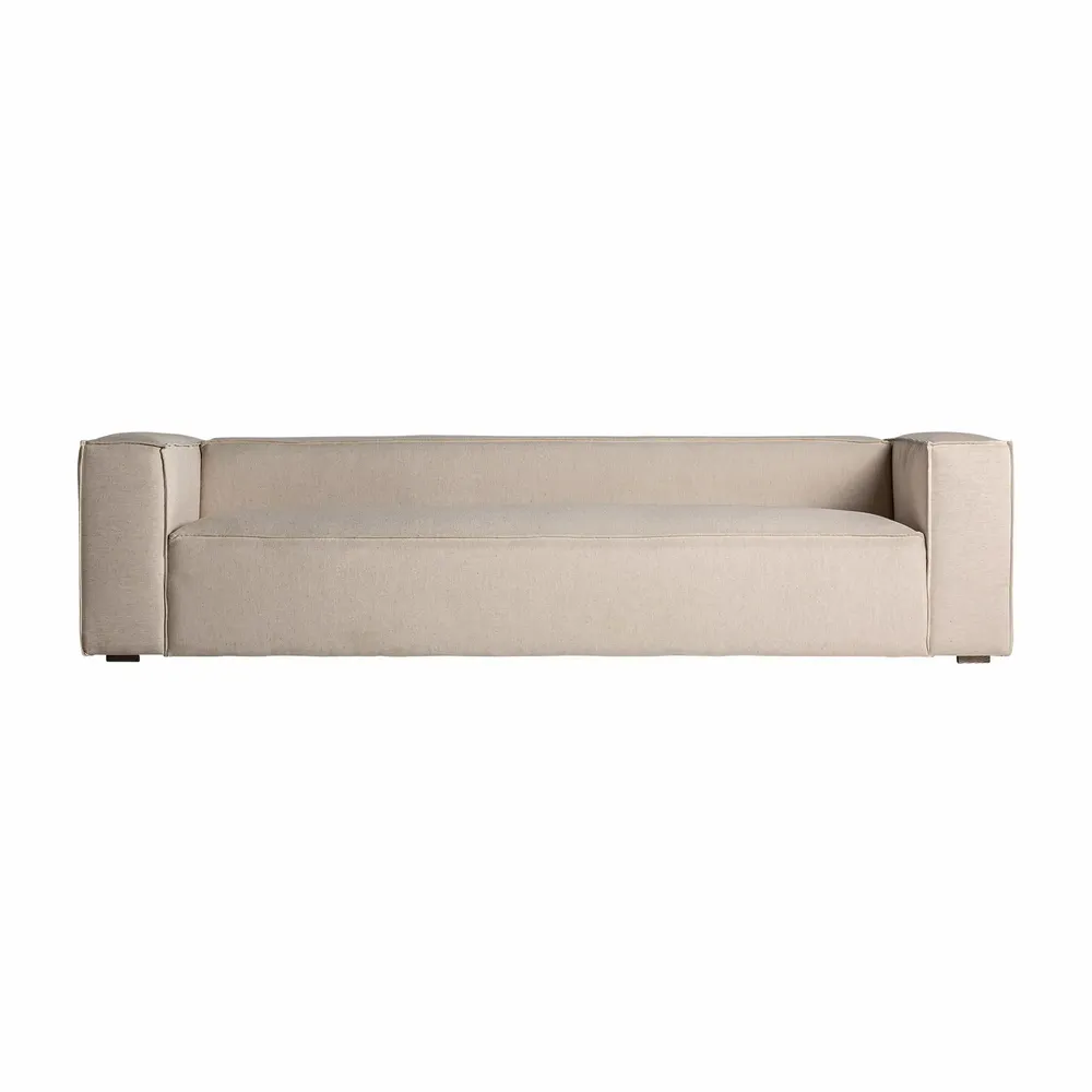 Canapés - Sofa en lin blanc cassé  en 280x98x68 cm - VICAL