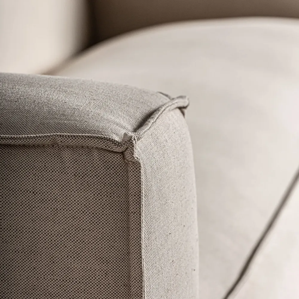 Canapés - Sofa en lin blanc cassé  en 280x98x68 cm - VICAL