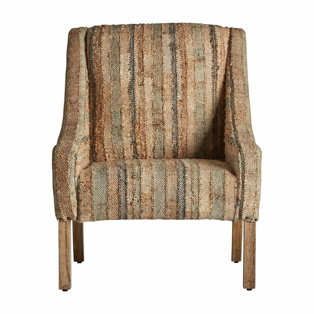 Armchairs - Brown jute armchair in 70x74x93 cm - VICAL