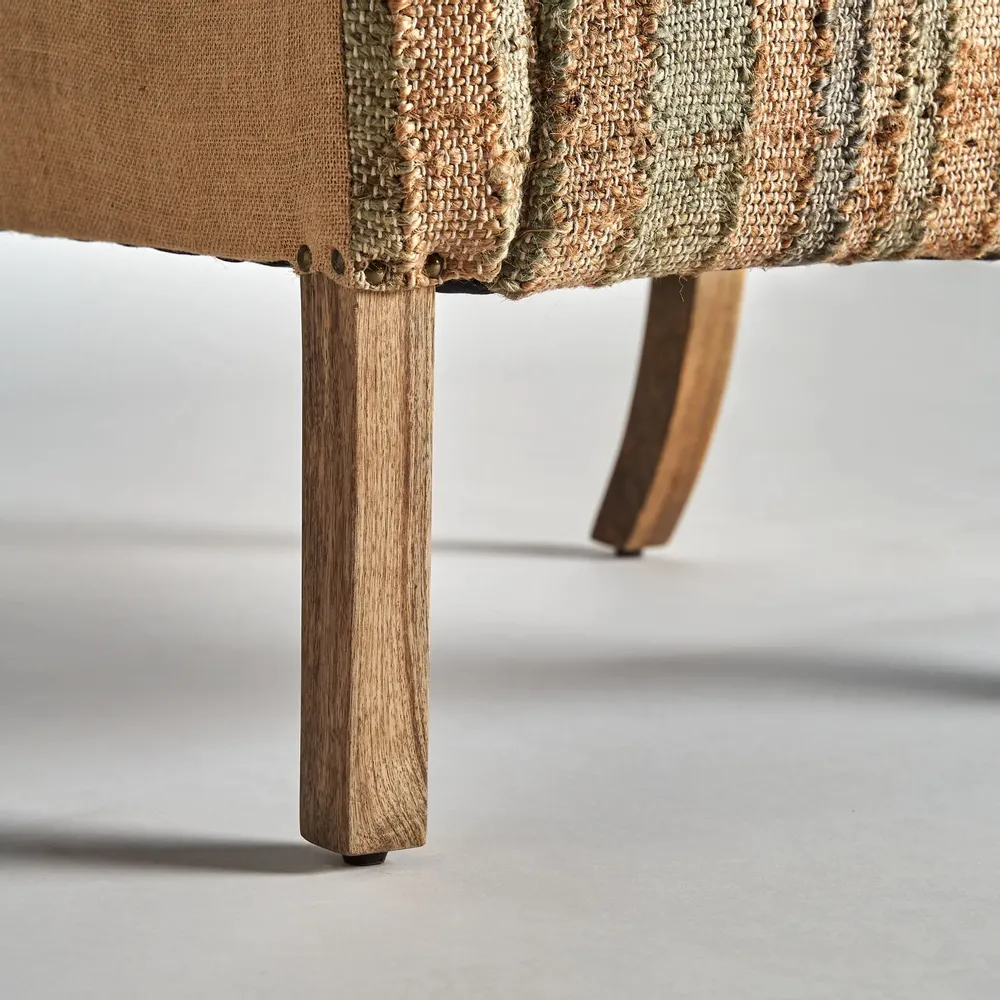 Armchairs - Brown jute armchair in 70x74x93 cm - VICAL