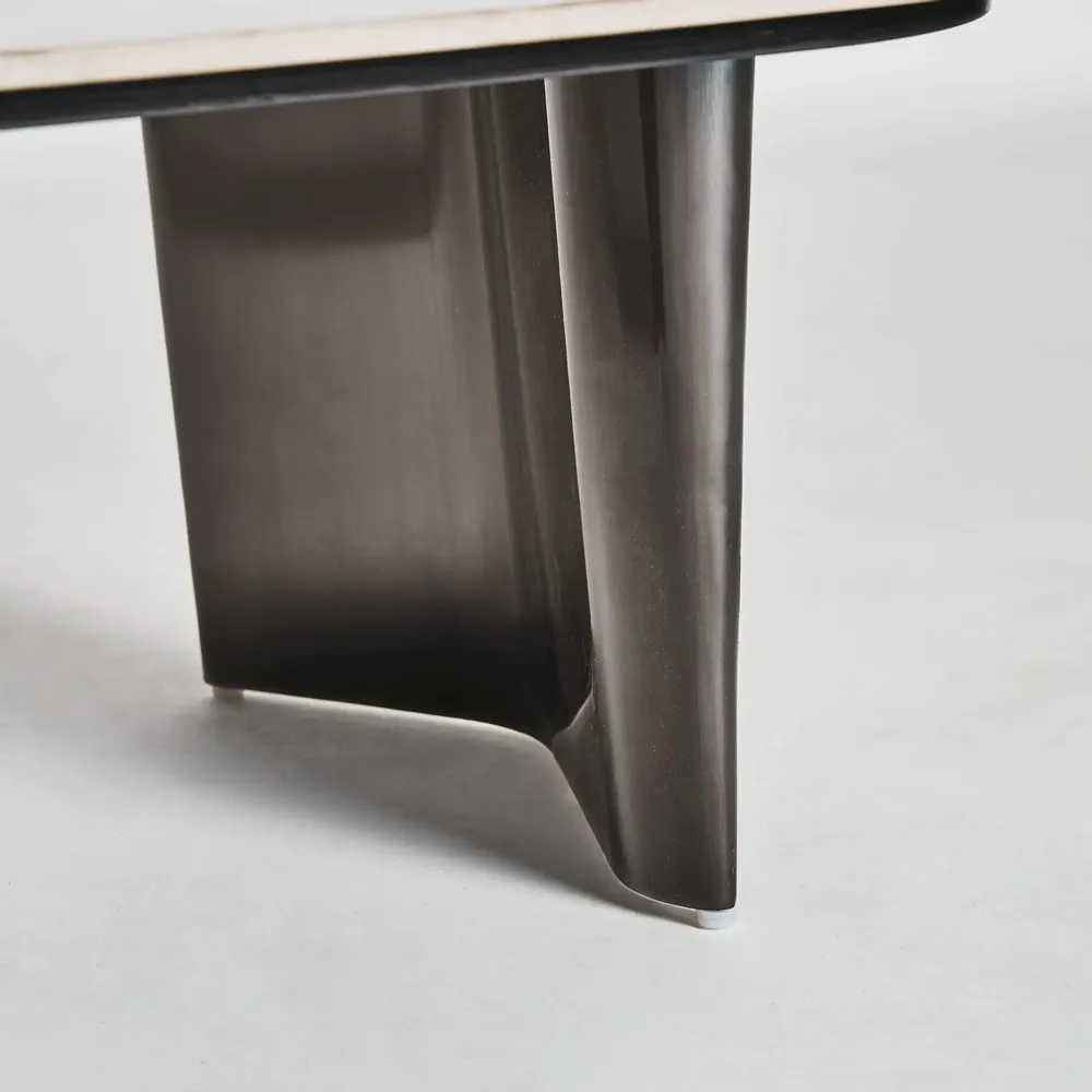 Coffee tables - Black steel coffee table in 129x70x38 cm - VICAL