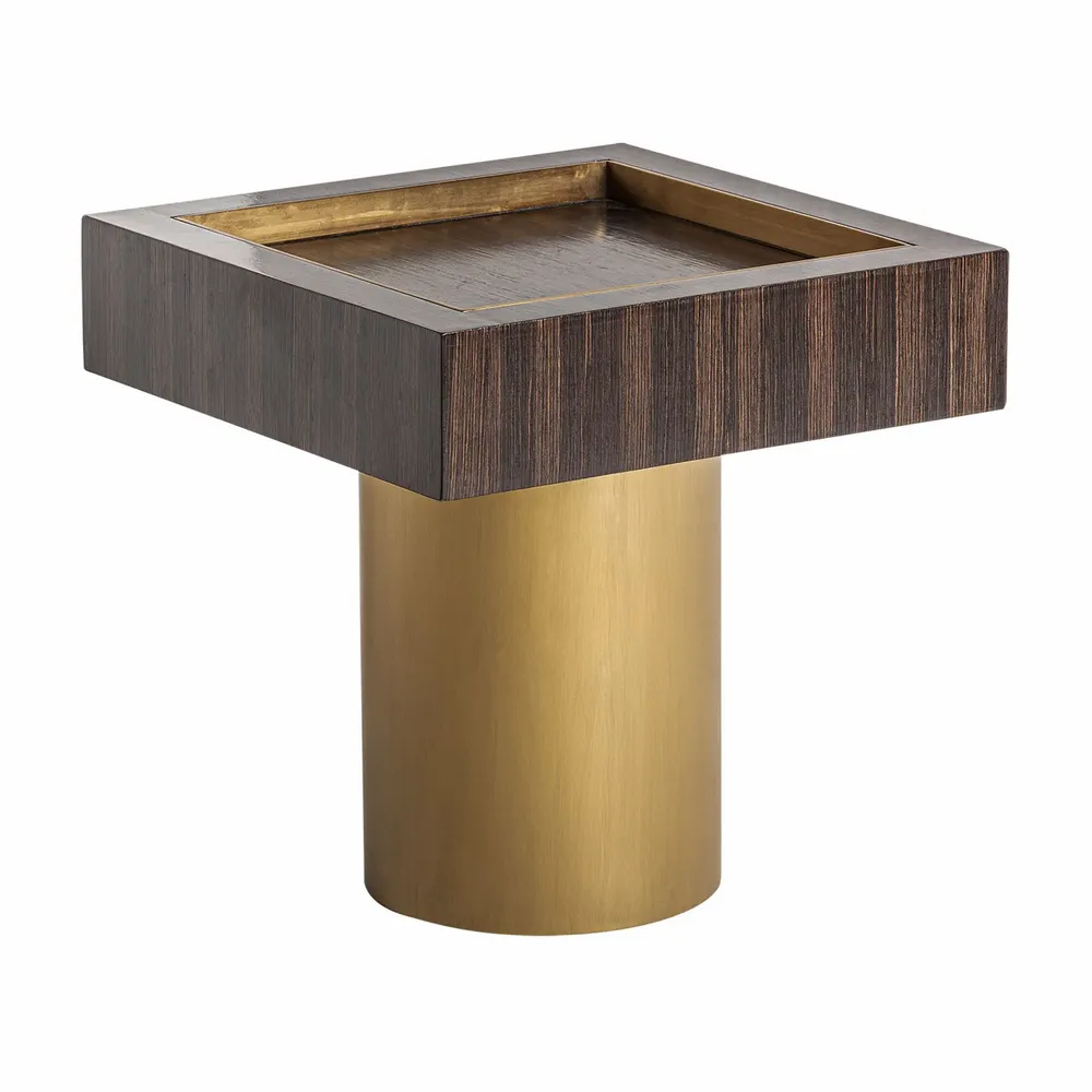 Autres tables  - Table basse en bois de pin marron  en 50x50x52 cm - VICAL