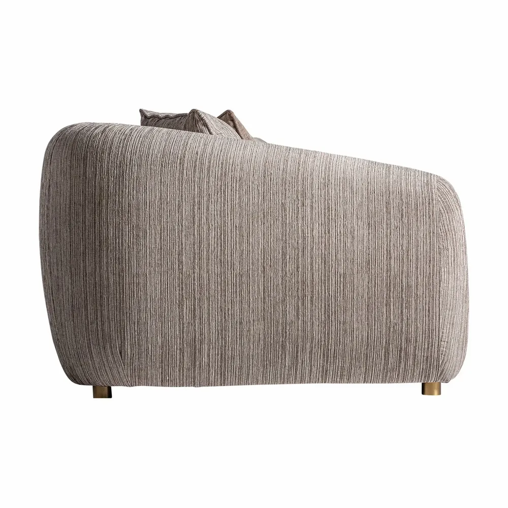 Sofas - Taupe pine wood sofa in 230x115x72 cm - VICAL