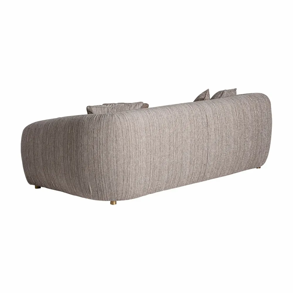 Sofas - Taupe pine wood sofa in 230x115x72 cm - VICAL