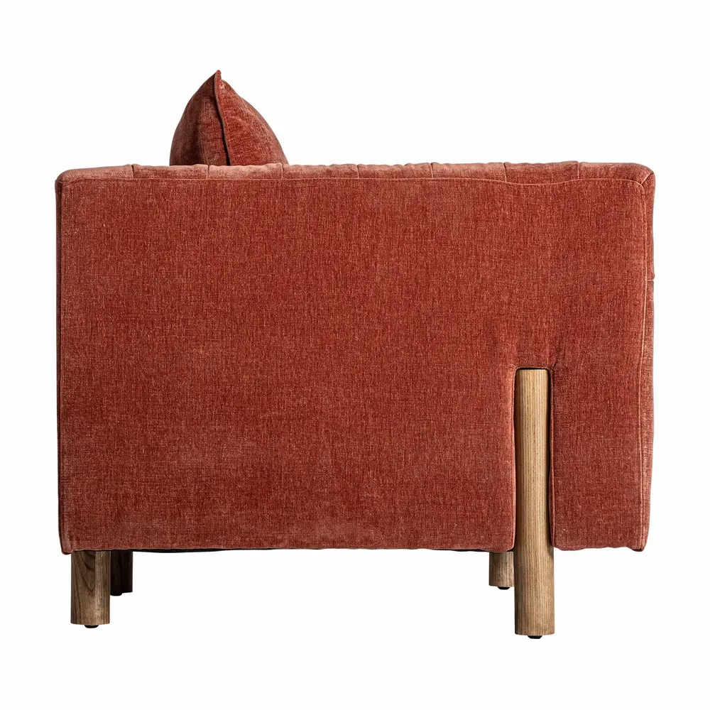 Armchairs - Burgundy polyester armchair in 87x88x80 cm - VICAL