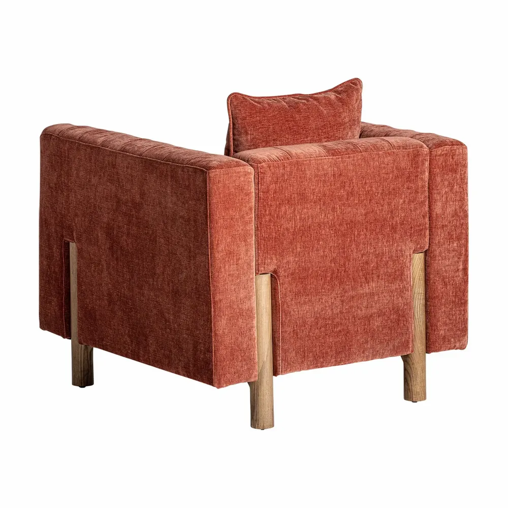 Armchairs - Burgundy polyester armchair in 87x88x80 cm - VICAL