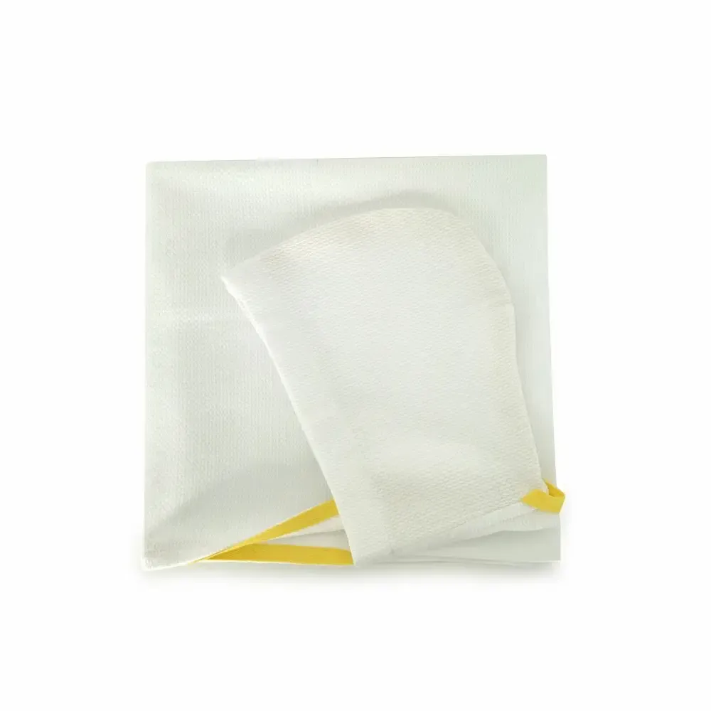 Kids accessories - Organic Cotton Kids Hooded Towel - White - EKOBO