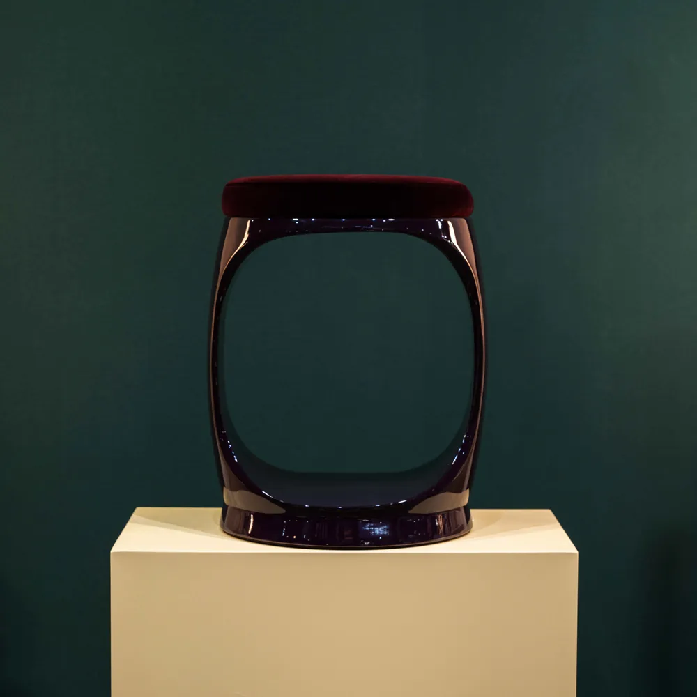 Stools - Signet Ring Stool I Aubergine - SOFTICATED