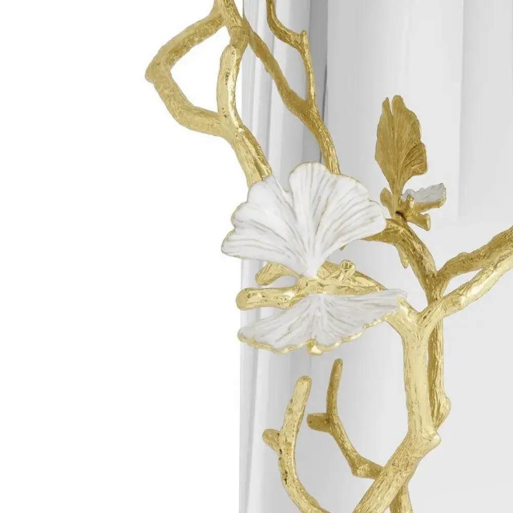 Vases - Butterfly Ginkgo Gold Vase - Large - MICHAEL ARAM