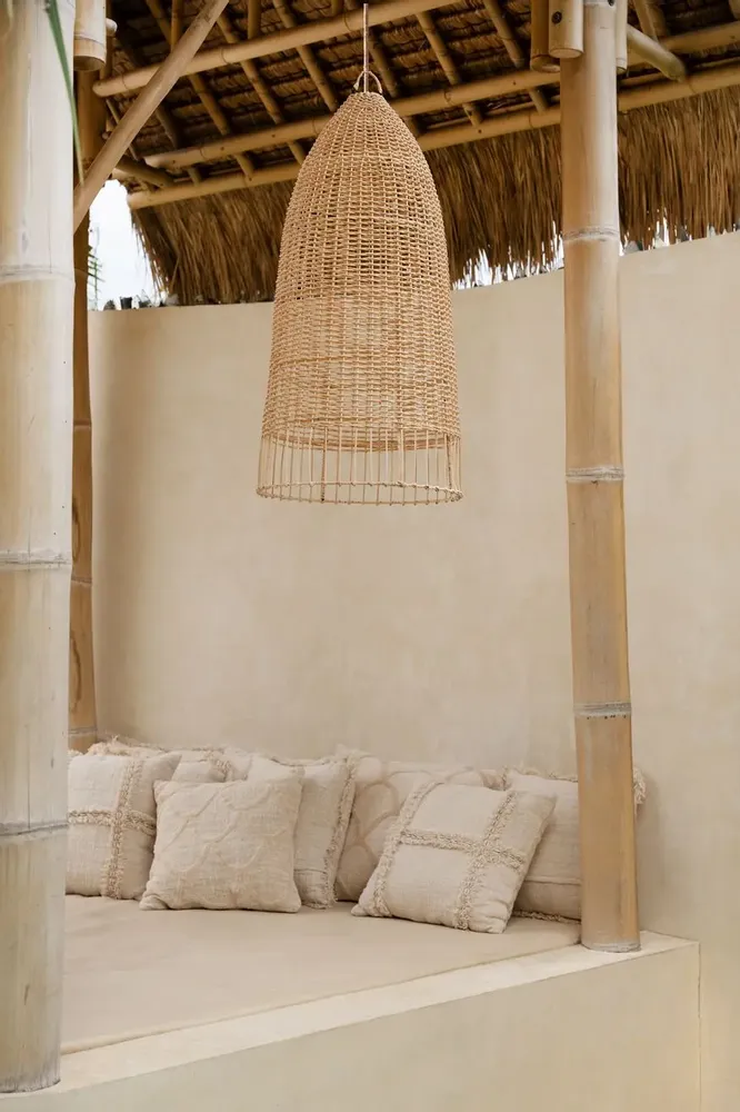 Hanging lights - The Elba Pendant - Natural - L - BAZAR BIZAR LIVING
