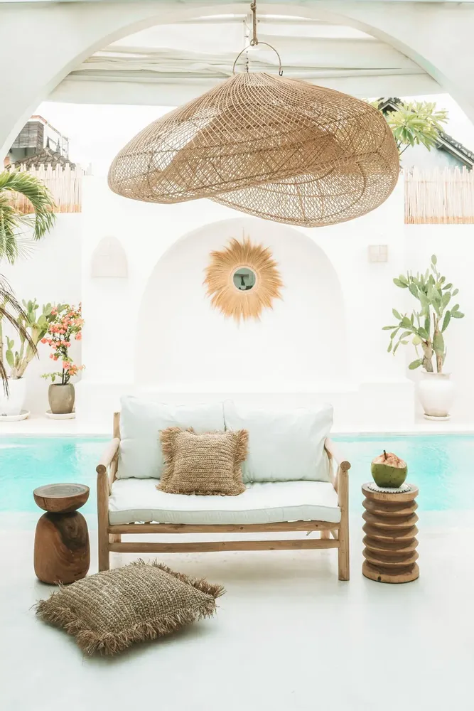 Cushions - The Raffia Cushion Cover Square - Natural - 40x40 - BAZAR BIZAR LIVING