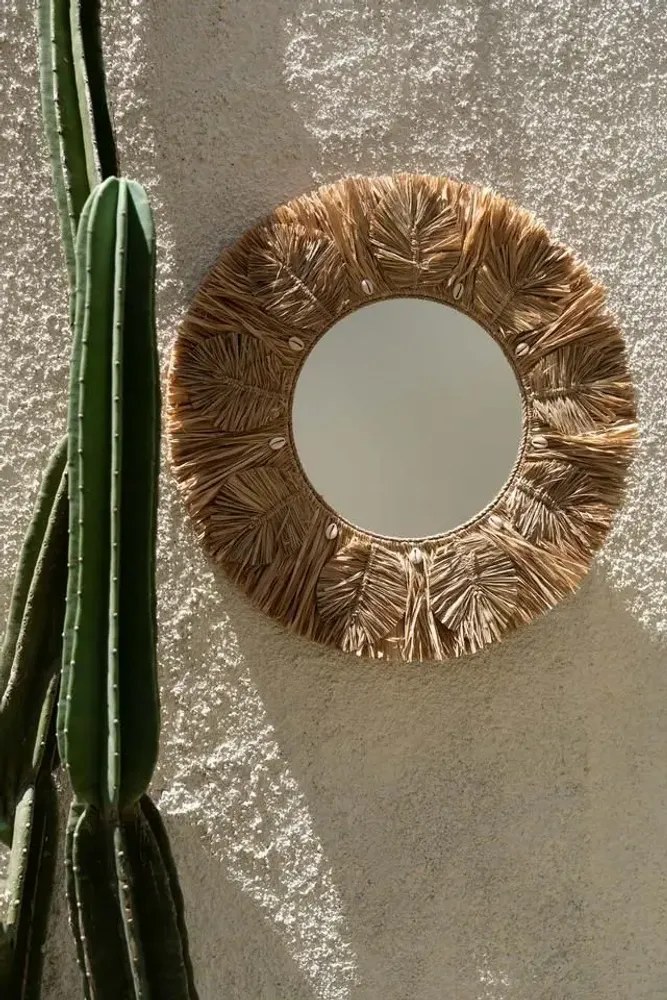 Mirrors - The Palm Tree Mirror - Natural - M - BAZAR BIZAR LIVING