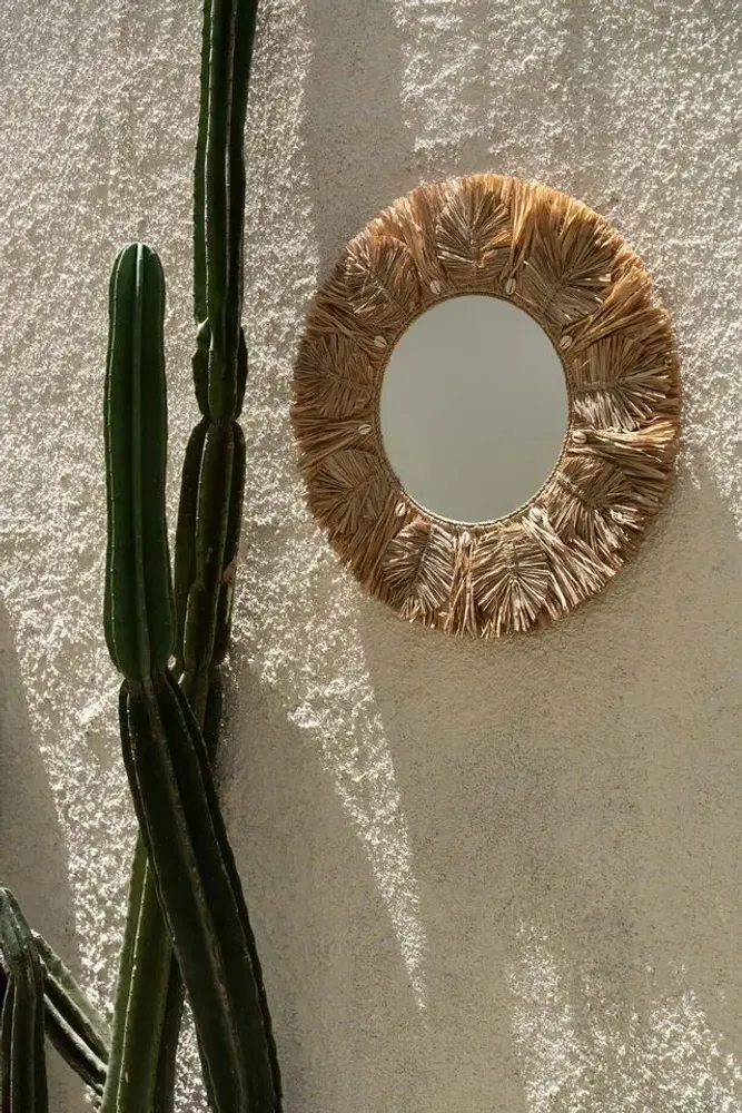 Mirrors - The Palm Tree Mirror - Natural - M - BAZAR BIZAR LIVING