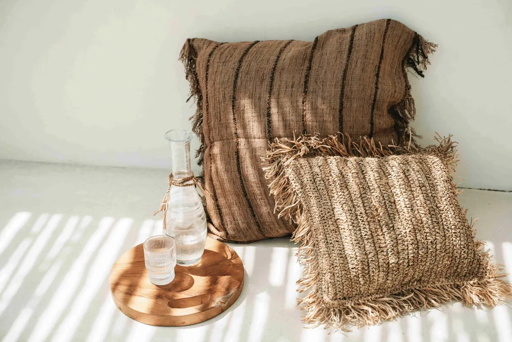 Cushions - The Oh My Gee Cushion Cover - Beige Black - 60x60 - BAZAR BIZAR LIVING