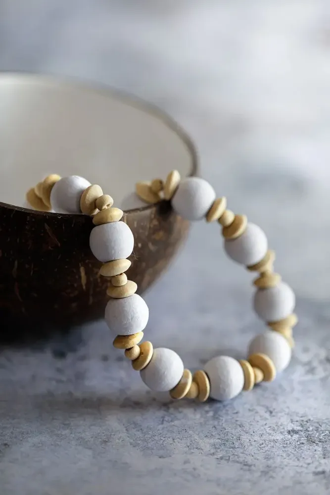Bijoux - Le Collier Canggu - Blanc Naturel - BAZAR BIZAR LIVING
