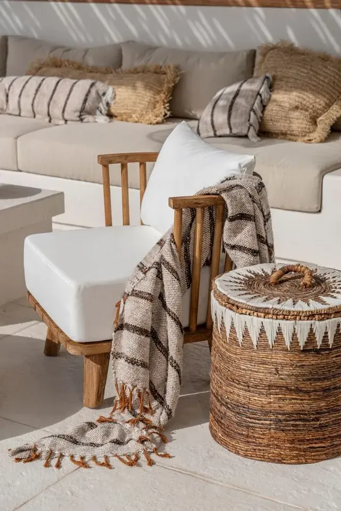 Throw blankets - The s'il vous Plaid - Bohemian White - BAZAR BIZAR LIVING