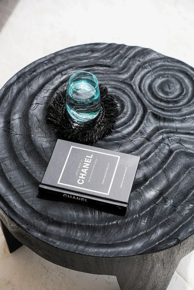 Placemats - The Fringe Raffia Coaster - Black - BAZAR BIZAR LIVING