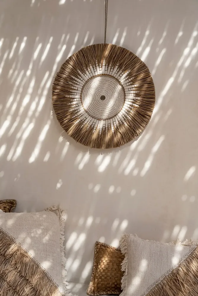 Other wall decoration - The Raffia Macramé Wall Deco - White Natural - BAZAR BIZAR LIVING