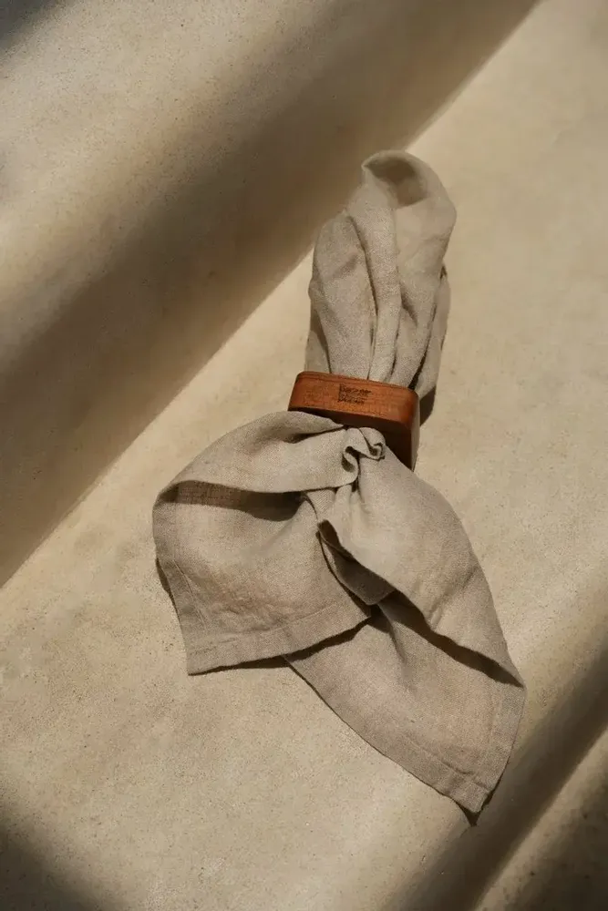 Kitchen utensils - The Teak Root Napkin Ring - Set of 4 - BAZAR BIZAR LIVING