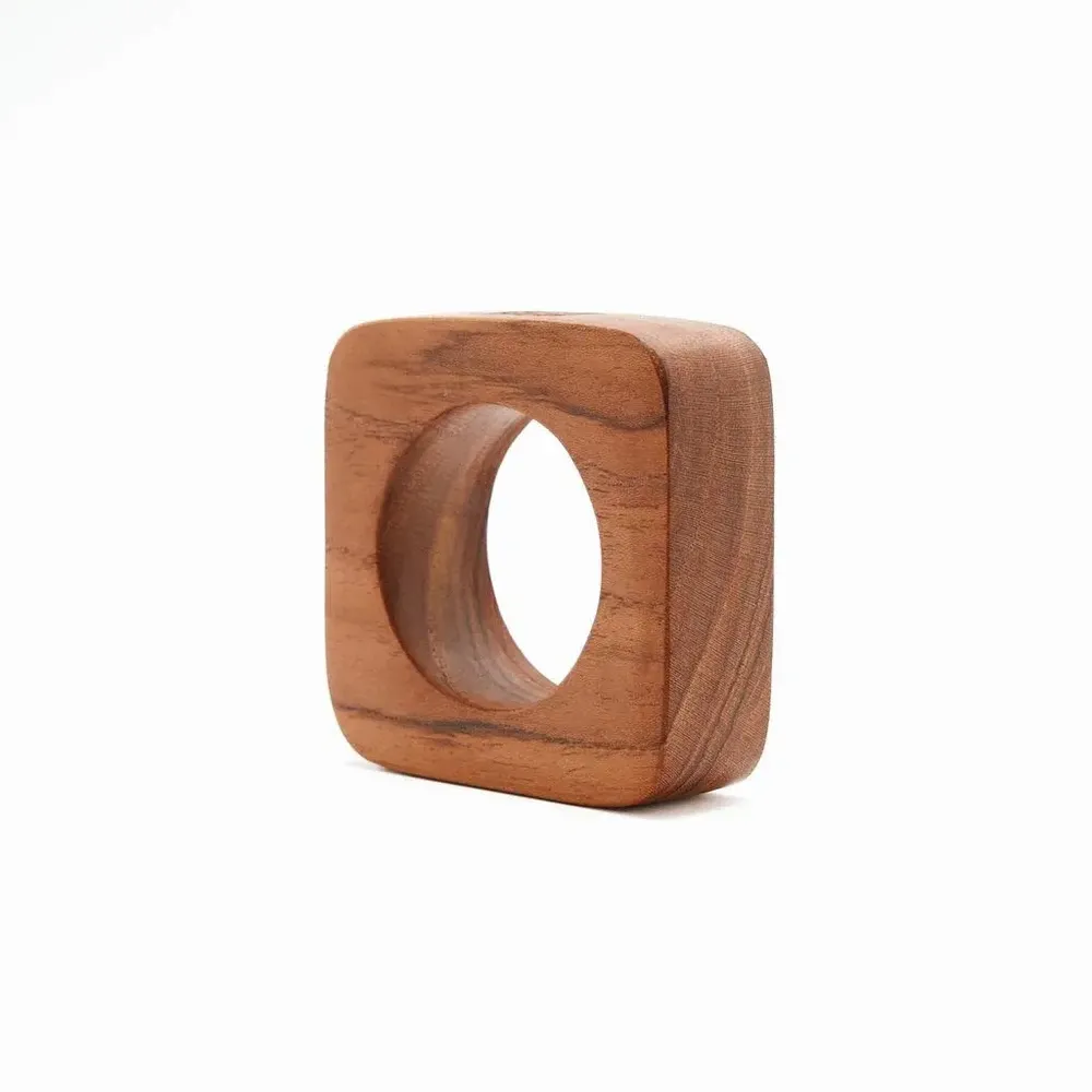 Kitchen utensils - The Teak Root Napkin Ring - Set of 4 - BAZAR BIZAR LIVING