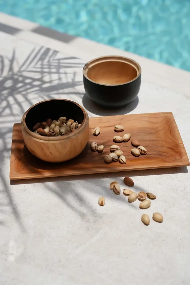Platter and bowls - The Teak Root Sushi Plate - M - BAZAR BIZAR LIVING