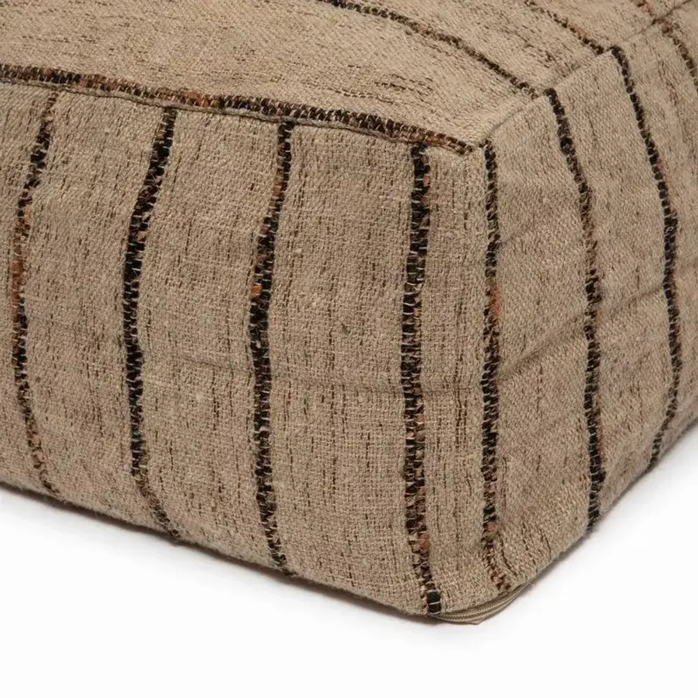 Ottomans - The Oh My Gee Pouffe - Beige Black - BAZAR BIZAR LIVING