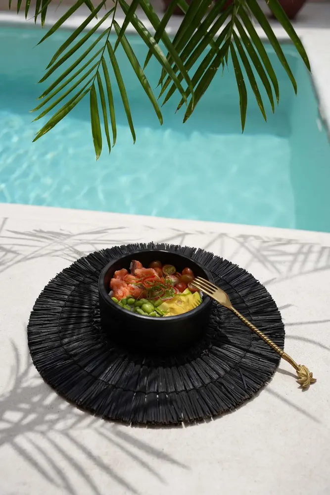 Platter and bowls - The Burned Cylinder Dish - Black - Set of 3 - BAZAR BIZAR LIVING