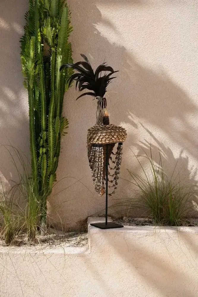 Objets de décoration - Shell Hat Sur Pied - Naturel Noir - BAZAR BIZAR LIVING