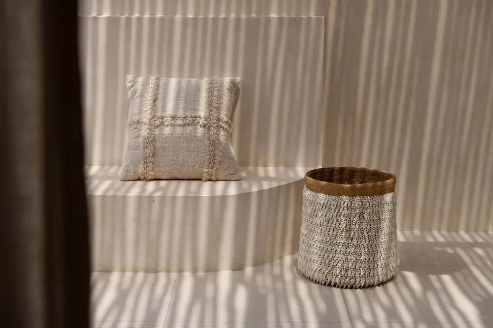 Coffrets et boîtes - La Panier Pandan #2 - Blanc Natural - BAZAR BIZAR LIVING