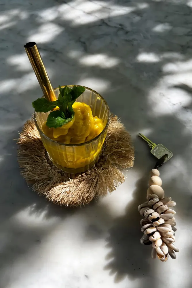 Placemats - The Fringe Raffia Coaster - Natural - BAZAR BIZAR LIVING