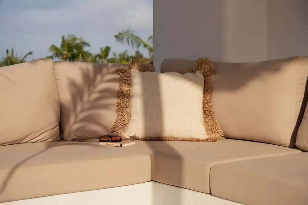 Cushions - The Saint Tropez Cushion Cover - Natural White - 60x60 - BAZAR BIZAR LIVING